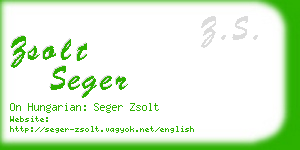 zsolt seger business card